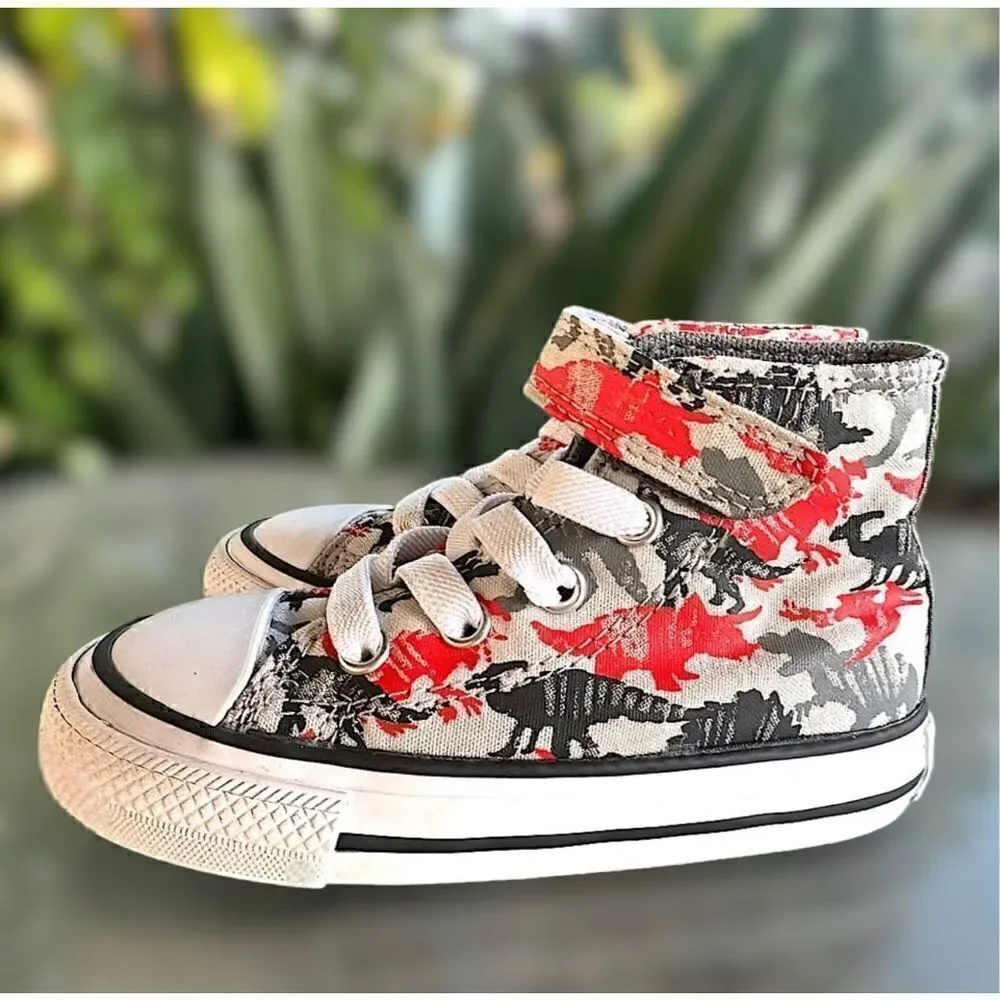 🦖🦕Converse Toddler Chuck Taylor All Star Dino Daze High-Top Sneakers Size 6